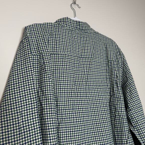 Hawker Rye Slim Fit Button Down Shirt Navy Green Mini Check NWT Men's 2XL - Picture 6 of 9